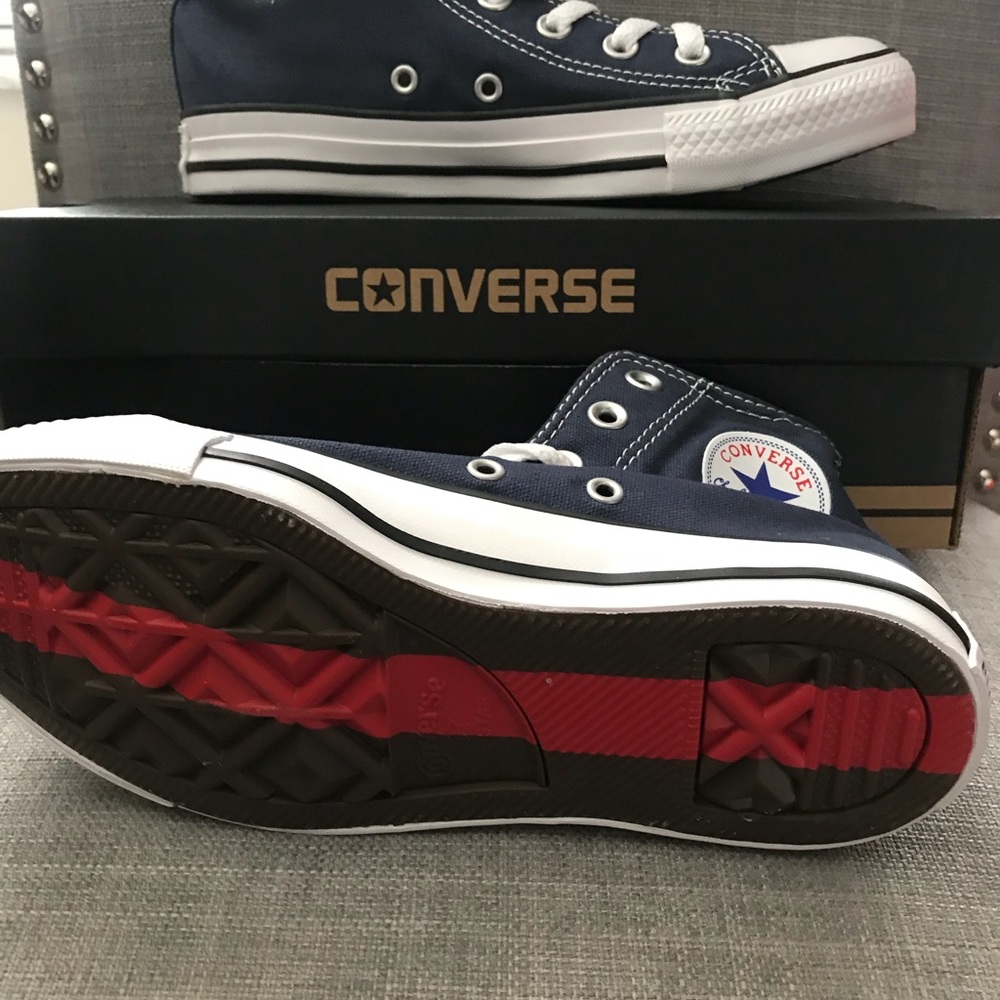 Converse women’s navy blue high top shoes - Picture 5 of 6